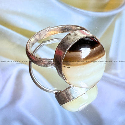 TIGER EYE ROUND RING (Bold, Courage, Willpower And Strength) image 0