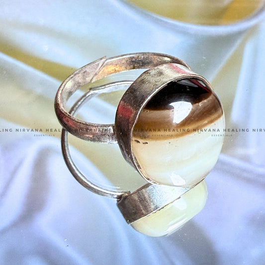 TIGER EYE ROUND RING (Bold, Courage, Willpower And Strength) image 0