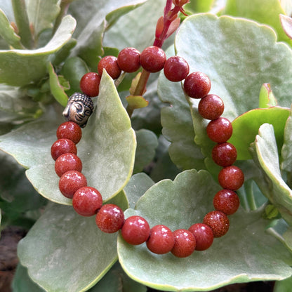 GOLDEN SUNSTONE ROUND BEADED BRACELET (Stone of Joy, Confidence & Personal Power) image 4