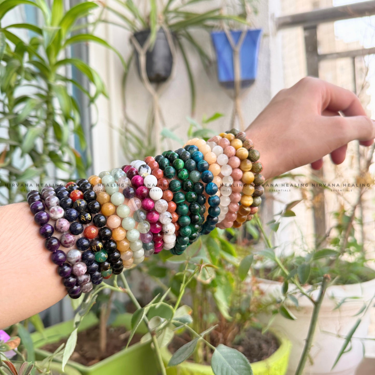 HOWLITE ROUND BEADED BRACELET (Peace, Sleep, Patience And Spiritual Awakening) image 5