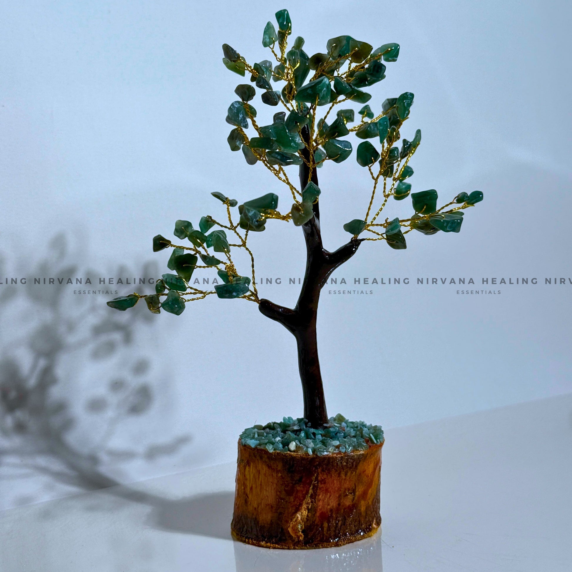 GREEN JADE CRYSTAL TREE Approx 100 Beads  (SMALL) (Luck, Harmony, Peace And Abundance) image 0