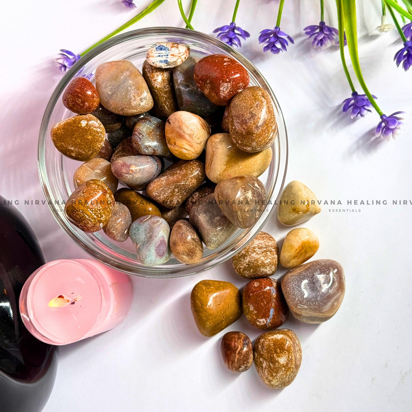 SUN NATURAL TUMBLE STONE (Creativity, Initiative, Grounding And Strength) image 4