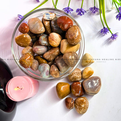 SUN NATURAL TUMBLE STONE (Creativity, Initiative, Grounding And Strength) image 4