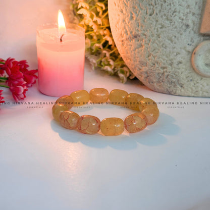 YELLOW AVENTURINE TUMBLE BRACELET (Joy, Leadership And Empowerment). image 3