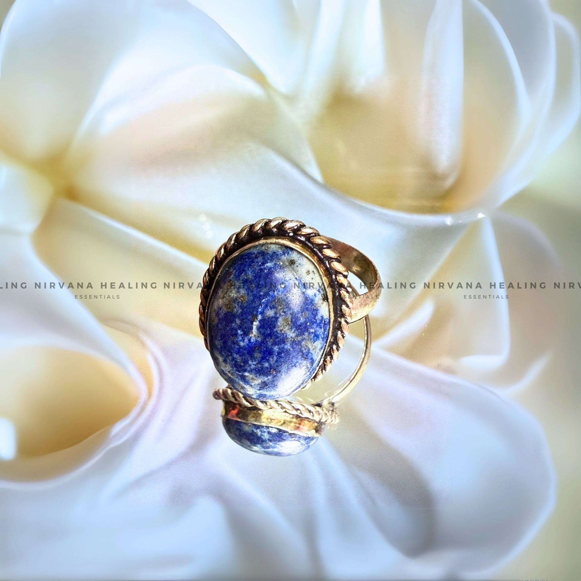 LAPIS LAZULI OVAL RING  (Communication, Truth, Ease Of Expression And Wisdom) image 3