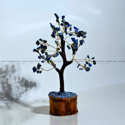LAPIS LAZULI CRYSTAL TREE (SMALL) Approx 100 Beads  (Communication, Truth, Ease Of Expression And Wisdom) image 1