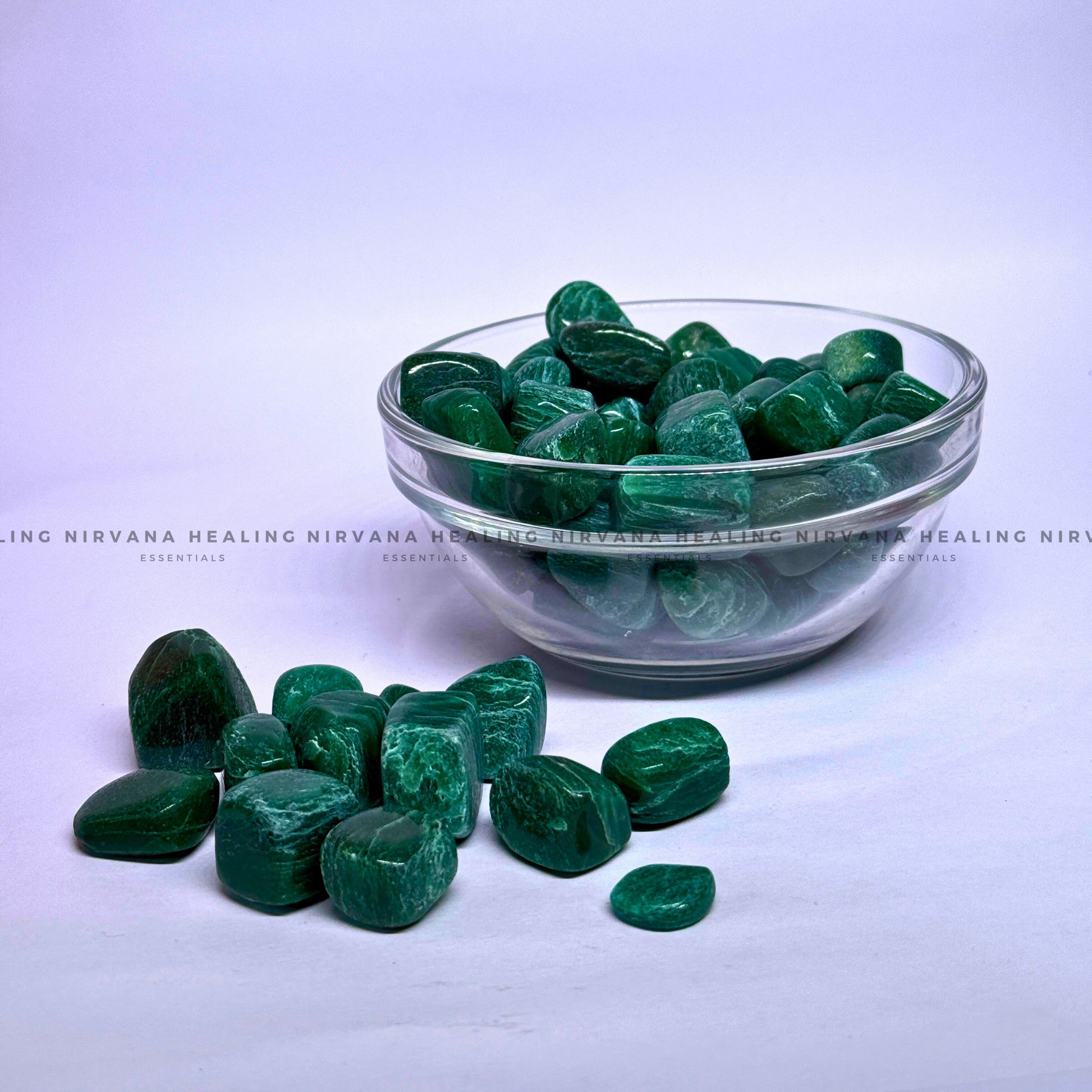 GREEN AVENTURINE JADE TUMBLE STONES (Luck, Money, Abundance, Career And Growth). image 2