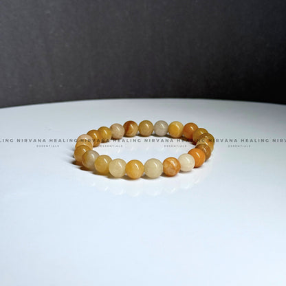 SUNSTONE ROUND BEADED BRACELET (Joy, Leadership, Confidence And Happy Energy). image 3