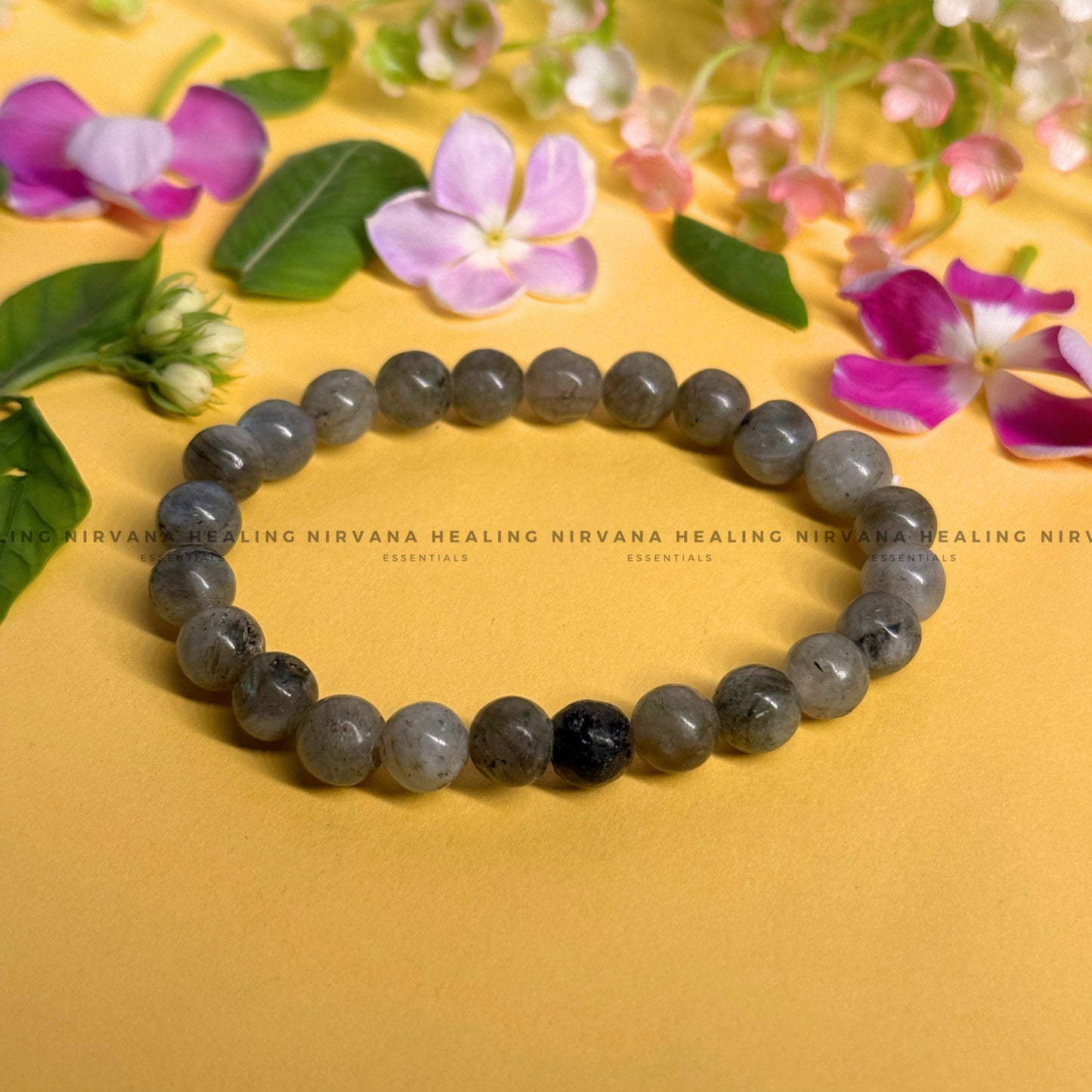 LABRADORITE ROUND BEADED BRACELET (Intuition, Inner Power And Transformation) image 0