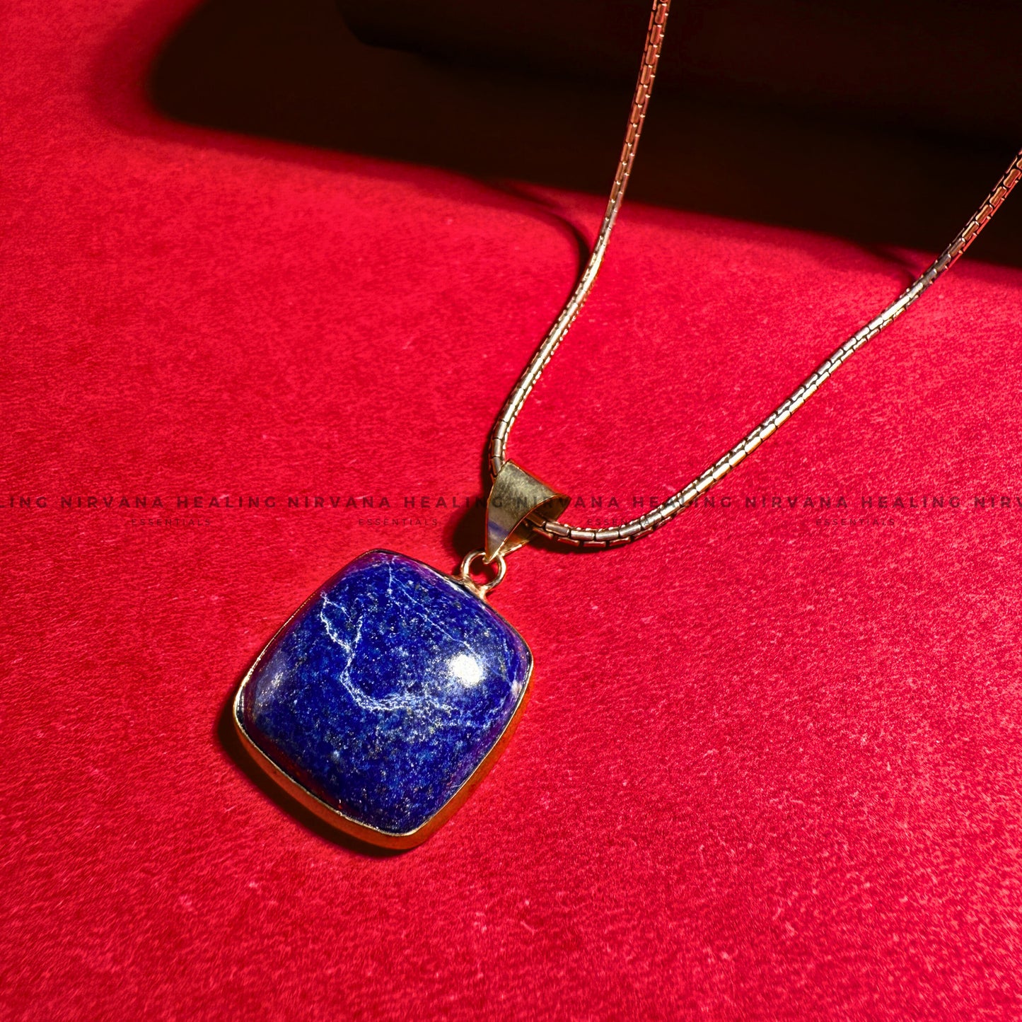 LAPIS LAZULI JADE SQUARE PENDANT (Communication, Truth, Ease Of Expression And Wisdom) image 5