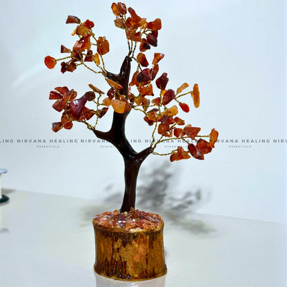 RED CARNELIAN CRYSTAL TREE (SMALL) Approx 100 Beads (Creativity, Courage, Passion And Stamina) image 0