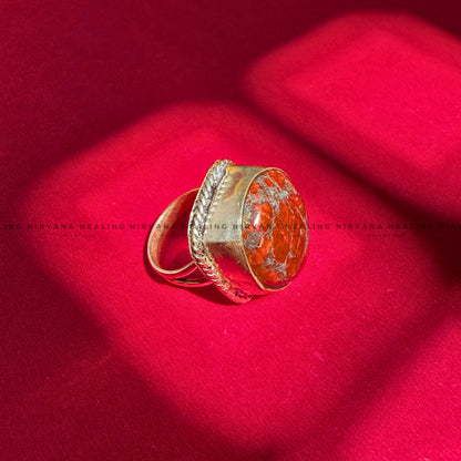 RED MARGAJ ROUND RING (Ring of Protection, Courage And Prosperity) image 2