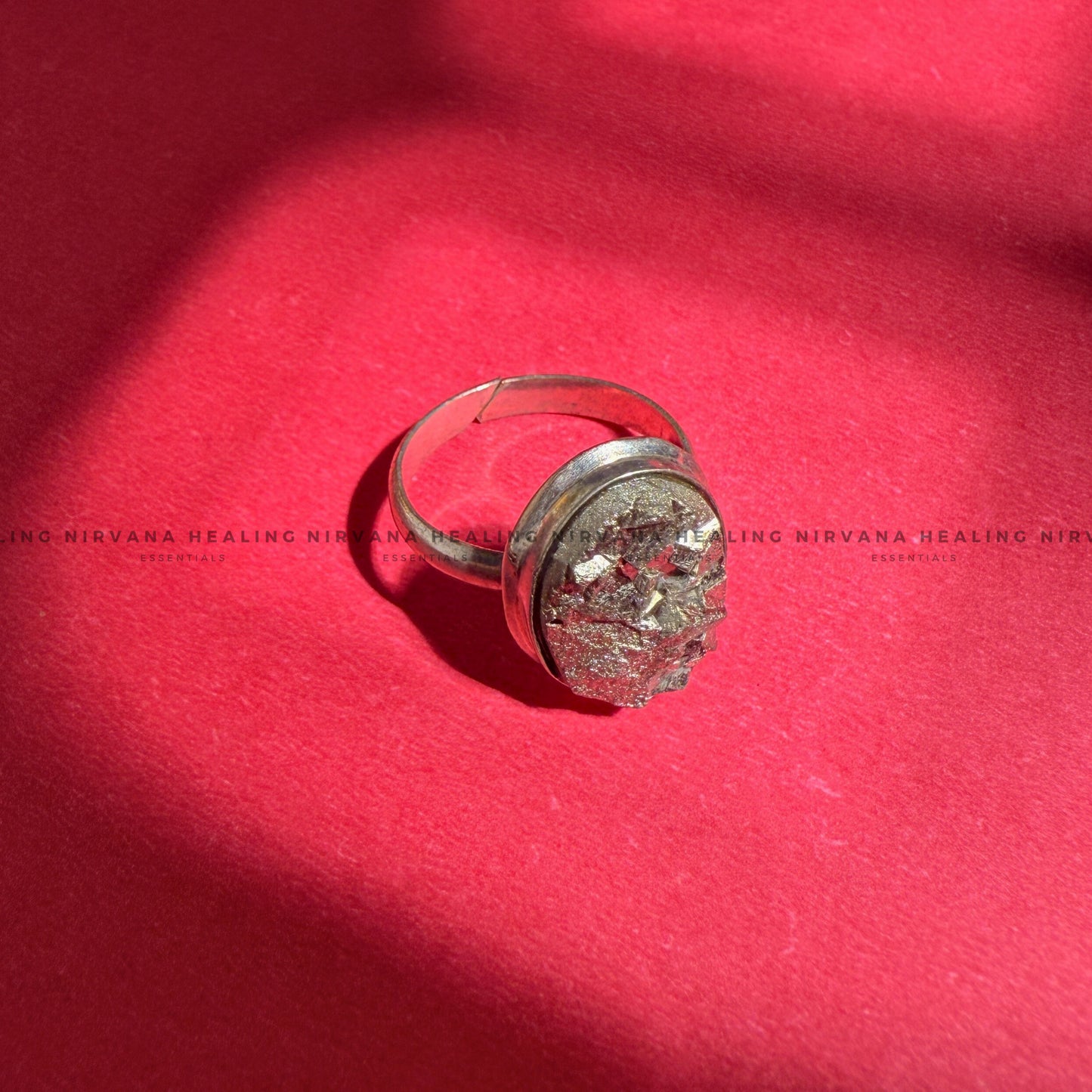 PYRITE RAW OVAL RING (Money Magnet, Prosperity, Fame, Abundance).  image 4