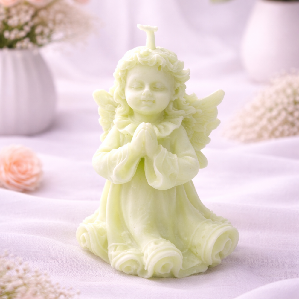 SERENITY PRAYER ANGEL CANDLE (Made From Natural Beeswax) image 7