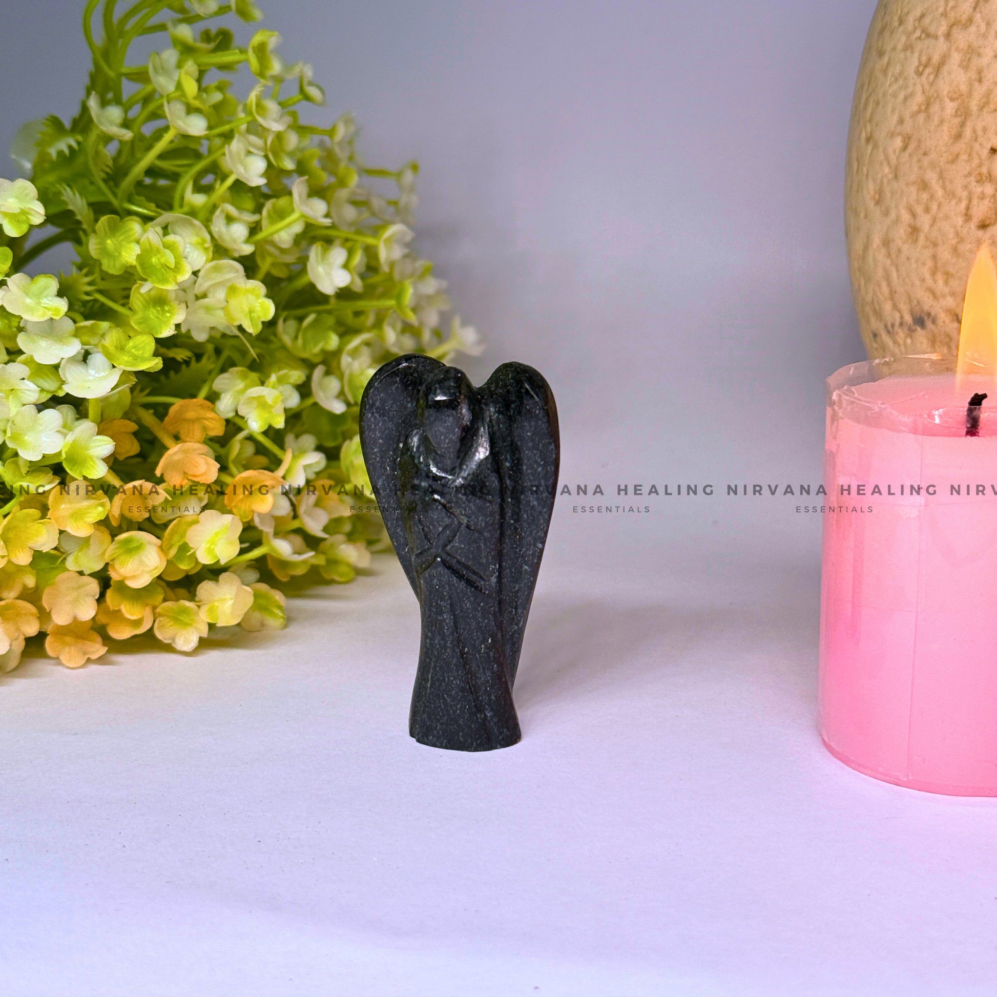 BLACK AGATE ANGEL (Grounding, Protection, Success And Courage) image 0