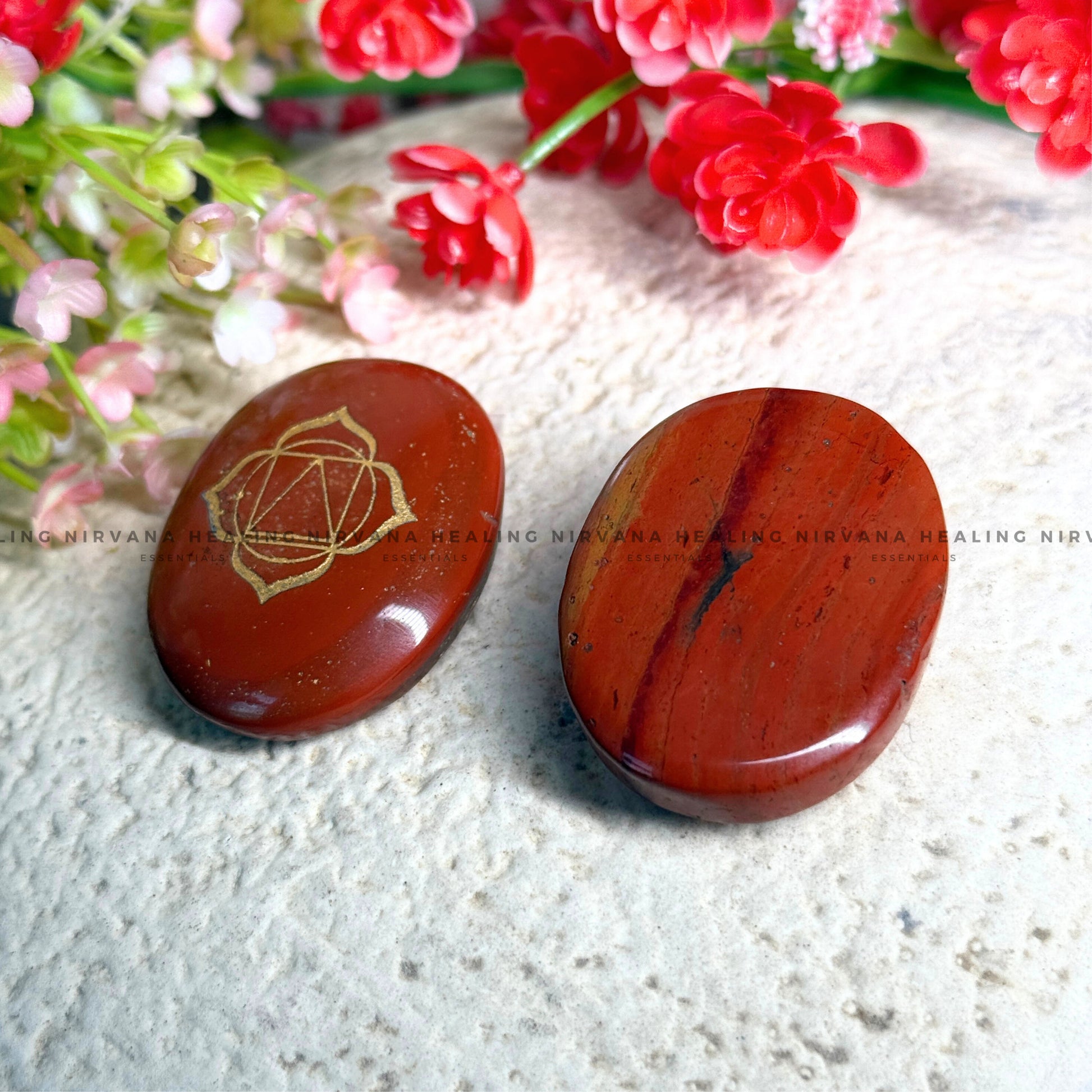 RED JASPER ROOT CHAKRA ZIBU COIN (Immunity, Strength, Health And Pain Relief) image 1