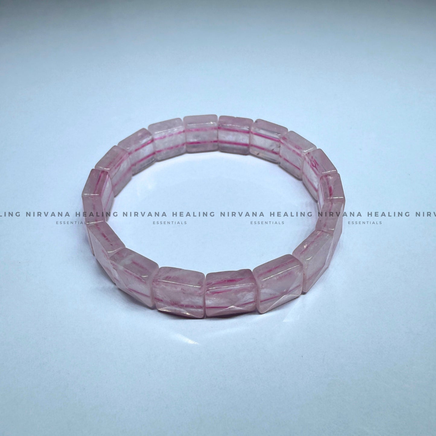 ROSE QUARTZ PYRAMID BRACELET (Love, Romance, Relationship, Emotion And Balance) image 1