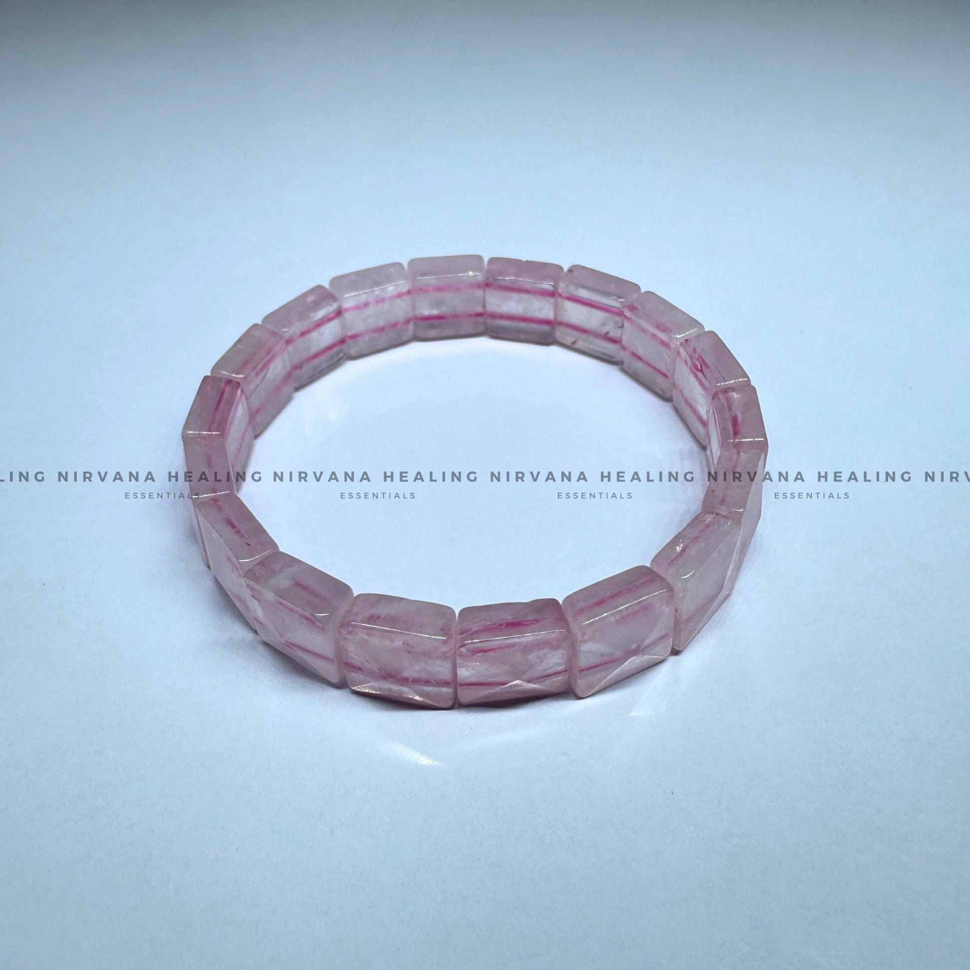 ROSE QUARTZ PYRAMID BRACELET (Love, Romance, Relationship, Emotion And Balance) image 1