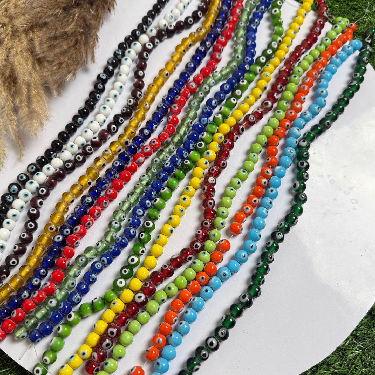 Customize Your Evil Eye Round Beaded Crystal Bracelet – 8mm image 5
