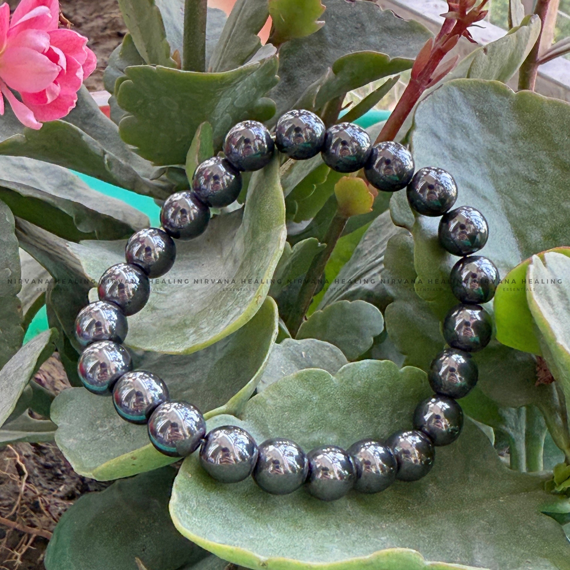 PYRITE ROUND BEADED BRACELET (Money Magnet, Prosperity, Fame And Abundance).  image 4