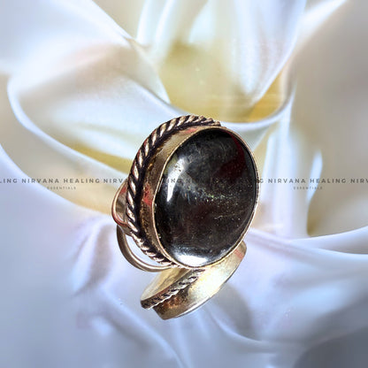HAKIK SULEMANI BLACK ROUND RING (Evil Eye Protection, Grounding and Energy Shielding). image 3
