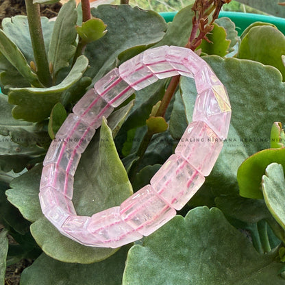 ROSE QUARTZ PYRAMID BRACELET (Love, Romance, Relationship, Emotion And Balance) image 3
