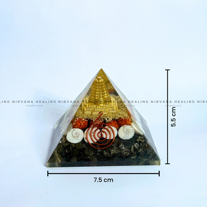 SHREE YANTRA WITH GOMTI RUDRAKSH PYRAMID (Wealth, Protection & Divine Energy) image 2