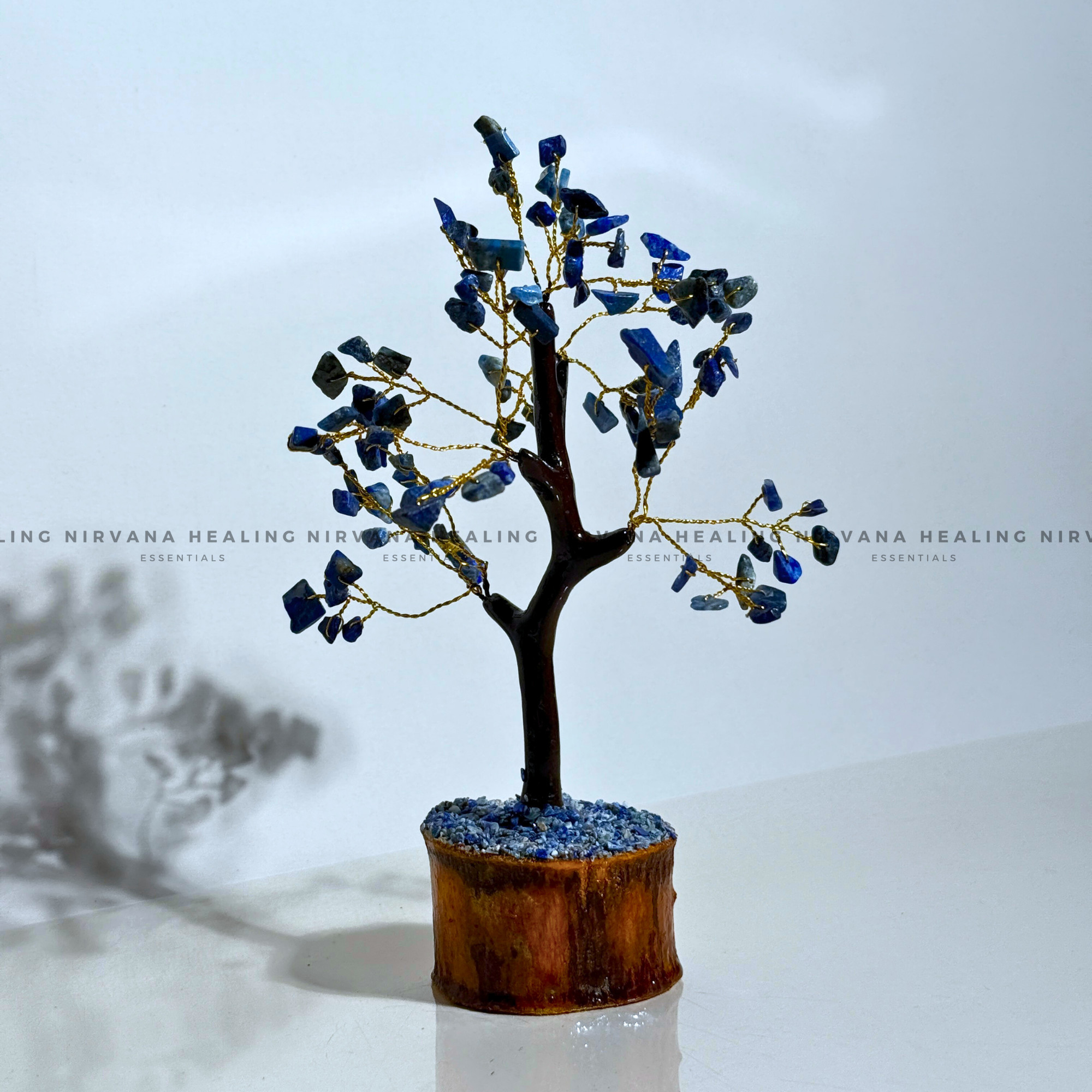 LAPIS LAZULI CRYSTAL TREE (SMALL) Approx 100 Beads (Communication, Truth, Ease Of Expression And Wisdom) - Image 2