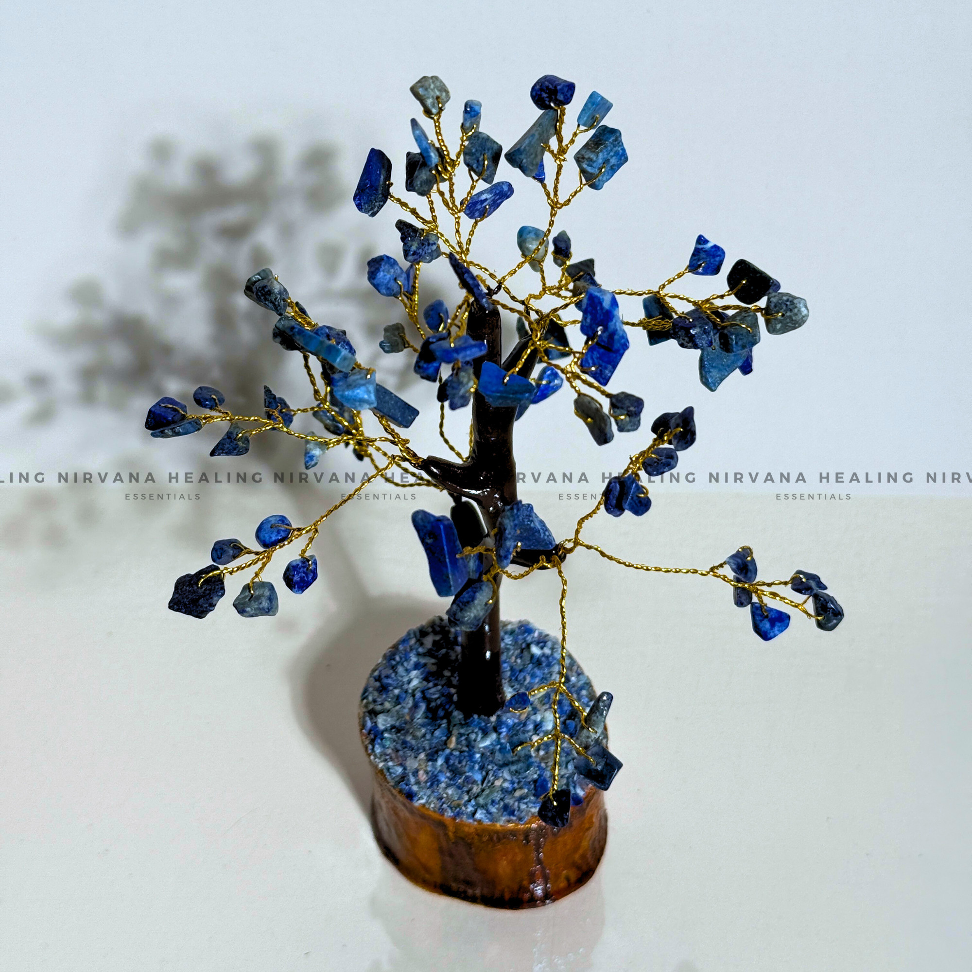 LAPIS LAZULI CRYSTAL TREE (SMALL) Approx 100 Beads (Communication, Truth, Ease Of Expression And Wisdom) - Image 3