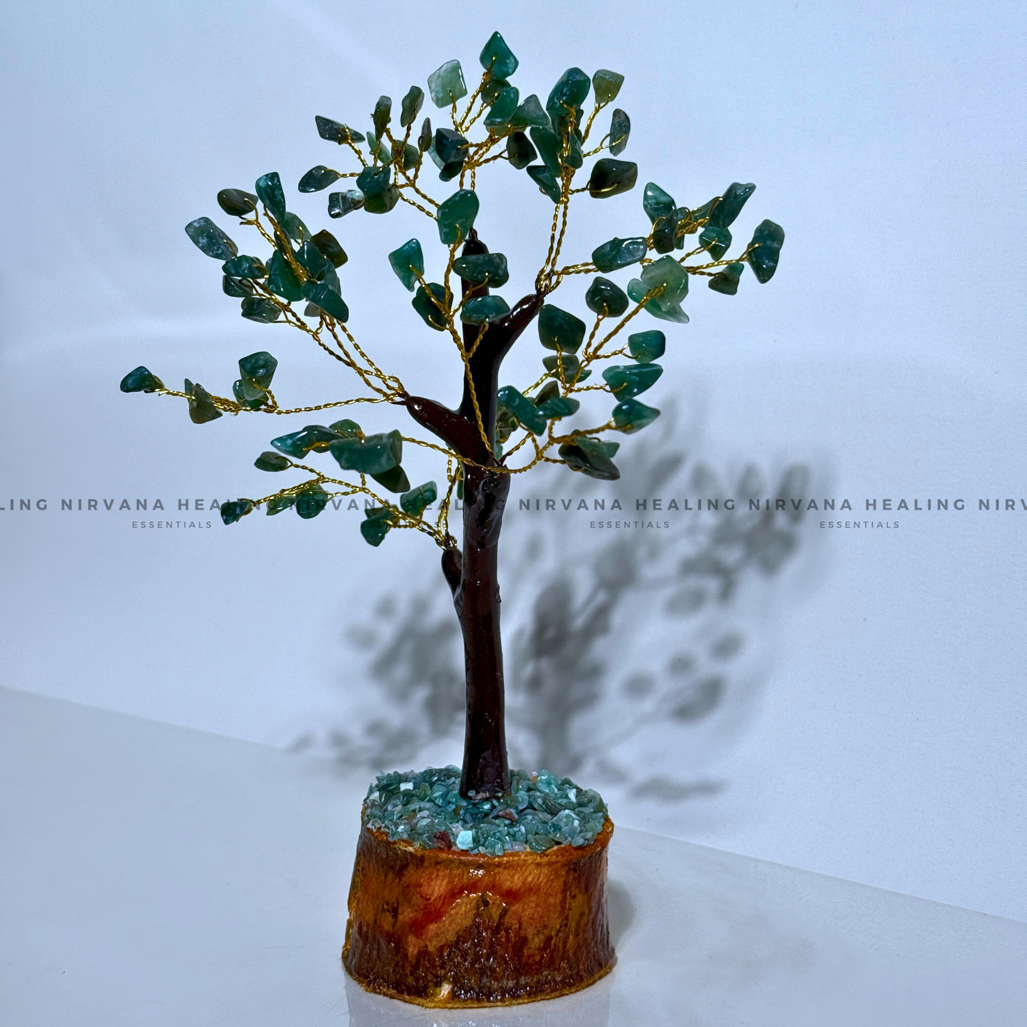 GREEN JADE CRYSTAL TREE Approx 100 Beads (SMALL) (Luck, Harmony, Peace And Abundance) - Image 2