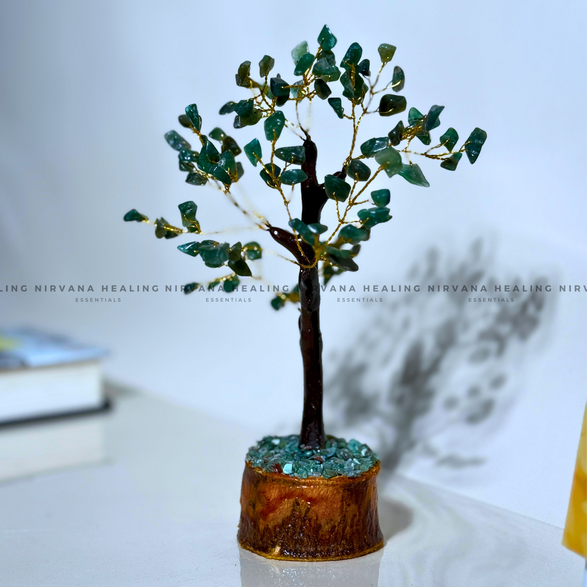 GREEN JADE CRYSTAL TREE Approx 100 Beads (SMALL) (Luck, Harmony, Peace And Abundance) - Image 3
