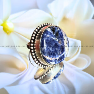 SODALITE ROUND RING (Sodalite Creativity, Expression, Logic And Communication)