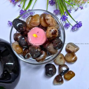 BROWN HAKIK SULEMANI TUMBLE STONES (Evil Eye Protection, Grounding And Energy Shielding).