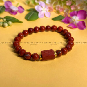 RED JASPER WITH TUMBLE BRACELET (Immunity, Strength, Health and Pain Relief)