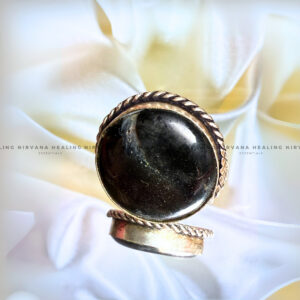 HAKIK SULEMANI BLACK ROUND RING (Evil Eye Protection, Grounding and Energy Shielding).