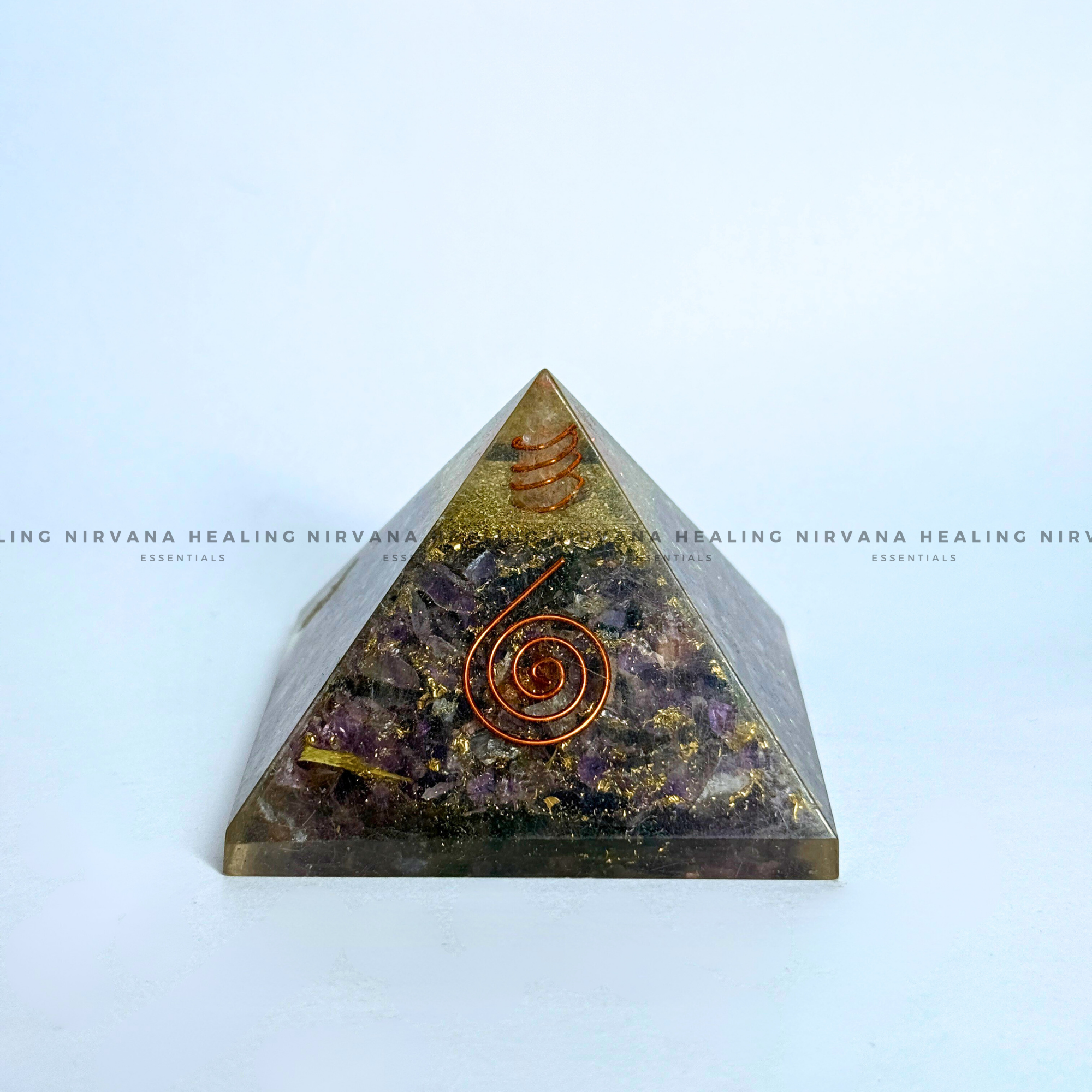 AMETHYST JADE PYRAMID (Meditation, Stress Reduction, Intuition And Manifestation)