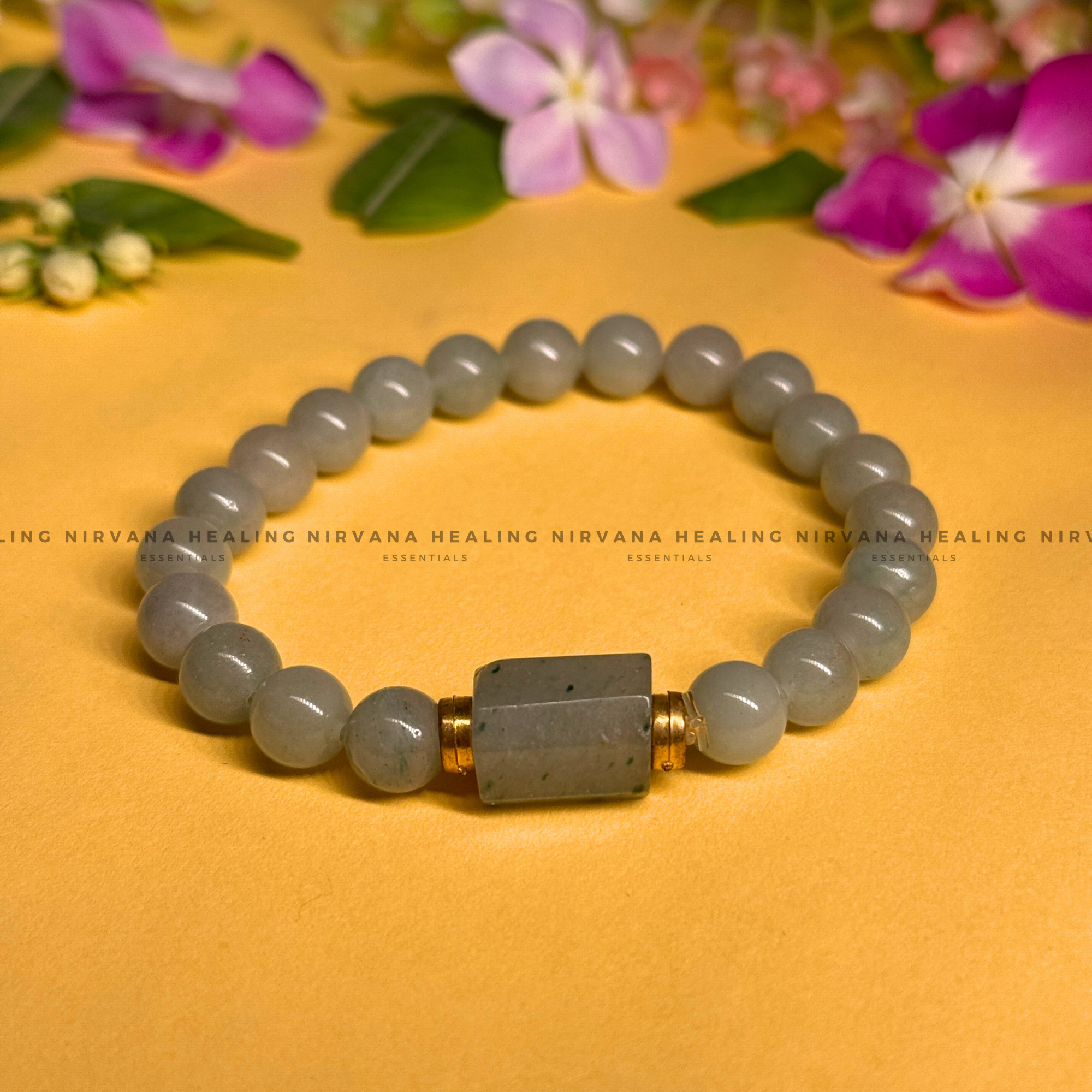 GREEN AVENTURINE WITH TUMBLE BRACELET (Luck, Money, Abundance, Career And Growth).