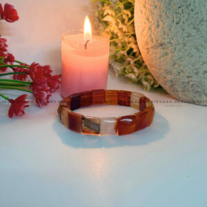 RED CARNELIAN PYRAMID BRACELET (Creativity, Courage, Passion And Stamina)