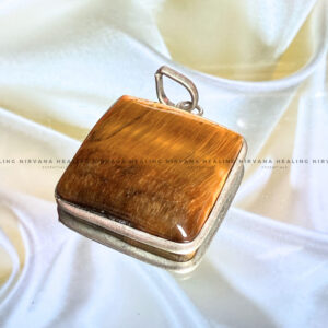 TIGER EYE SQUARE PENDANT (Bold, Courage, Willpower And Strength).