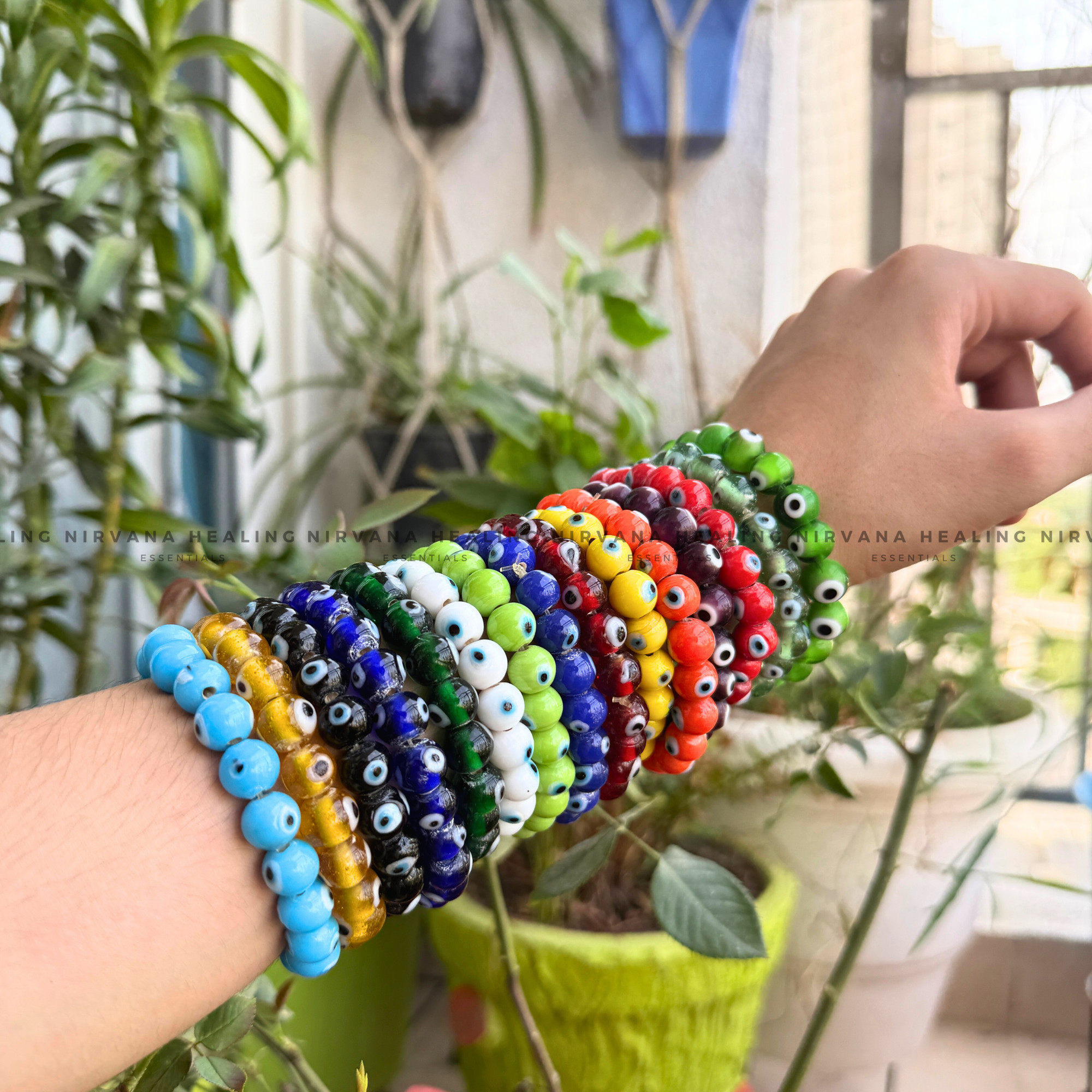 BLACK EVIL EYE ROUND BEADED BRACELET (Protection, Strength And Energy Shield) - Image 6