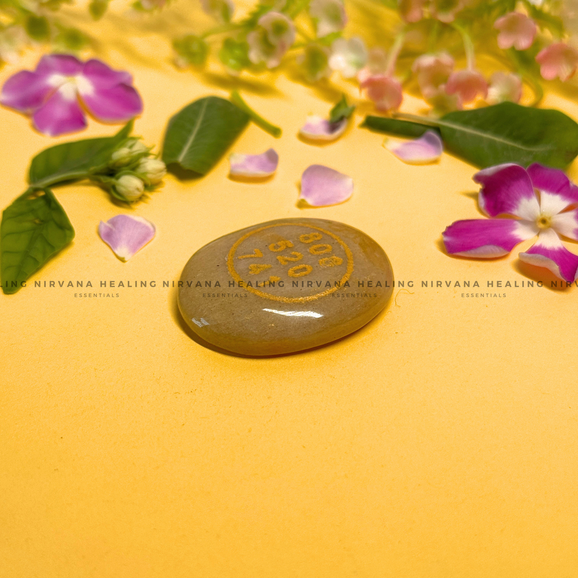 YELLOW AVENTURINE ABUNDANCE ZIBU COIN (Joy, Leadership And Empowerment). - Image 2