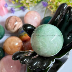 GREEN AVENTURINE SPHERE (Luck, Money, Abundance, Career And Growth).