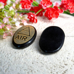 BLACK TOURMALINE AIR ELEMENT ZIBU COIN (Protection, Grounding, Shielding And Growth)