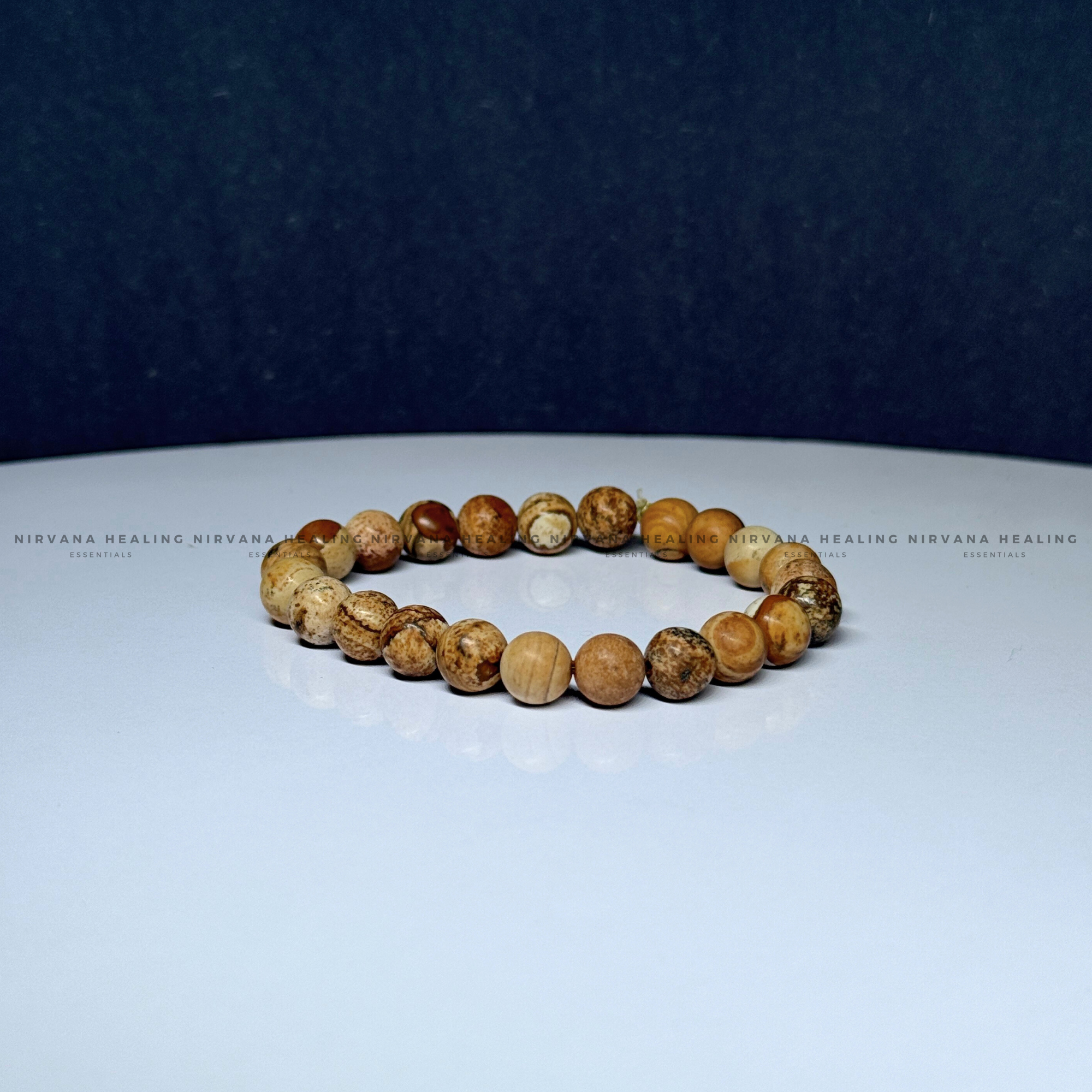 SUN NATURAL ROUND BEADED BRACELET (Creativity, Initiative, Grounding And Strength) - Image 2