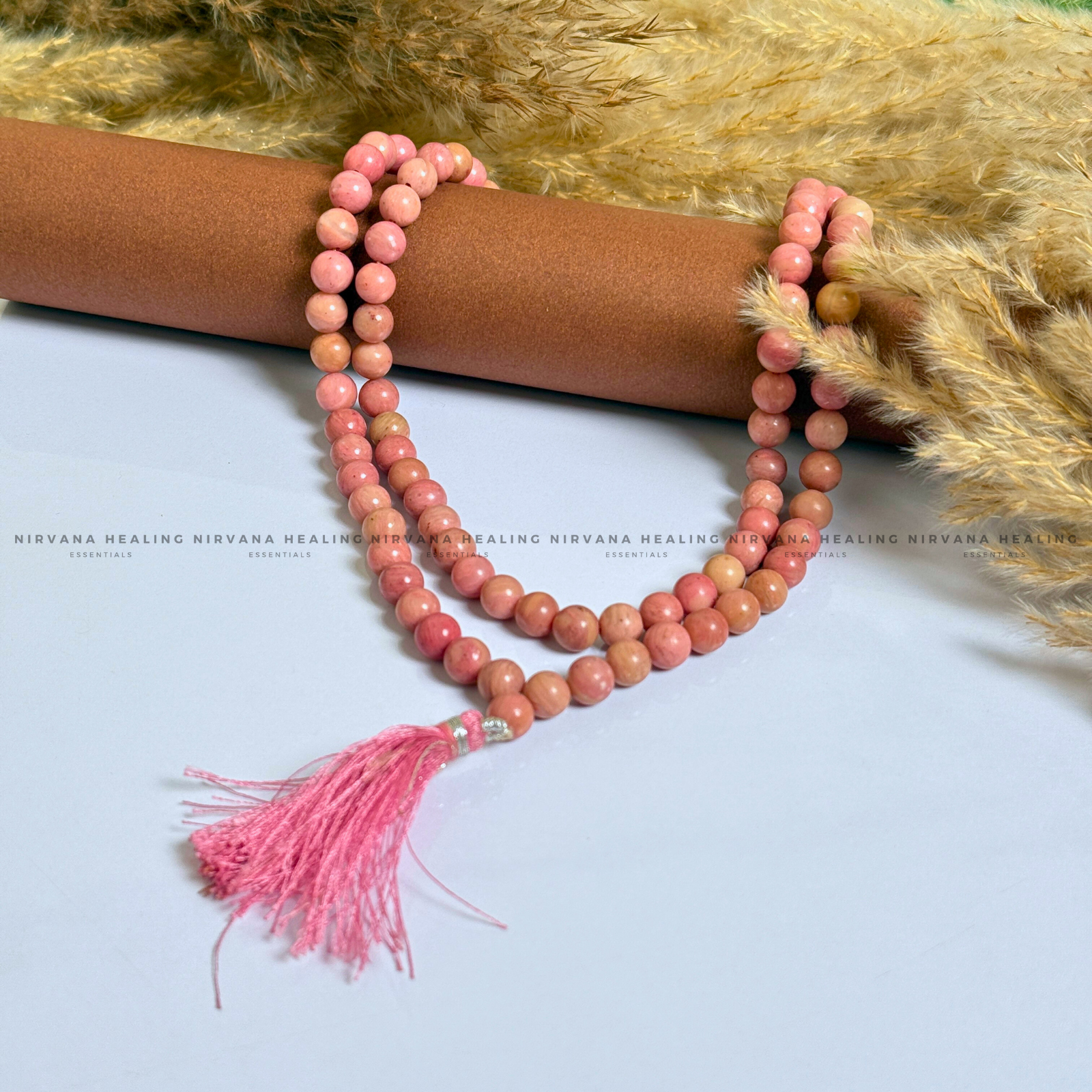 RHODONITE MALA (Compassion, Emotional Healing, Loving Vibration And Self Love)