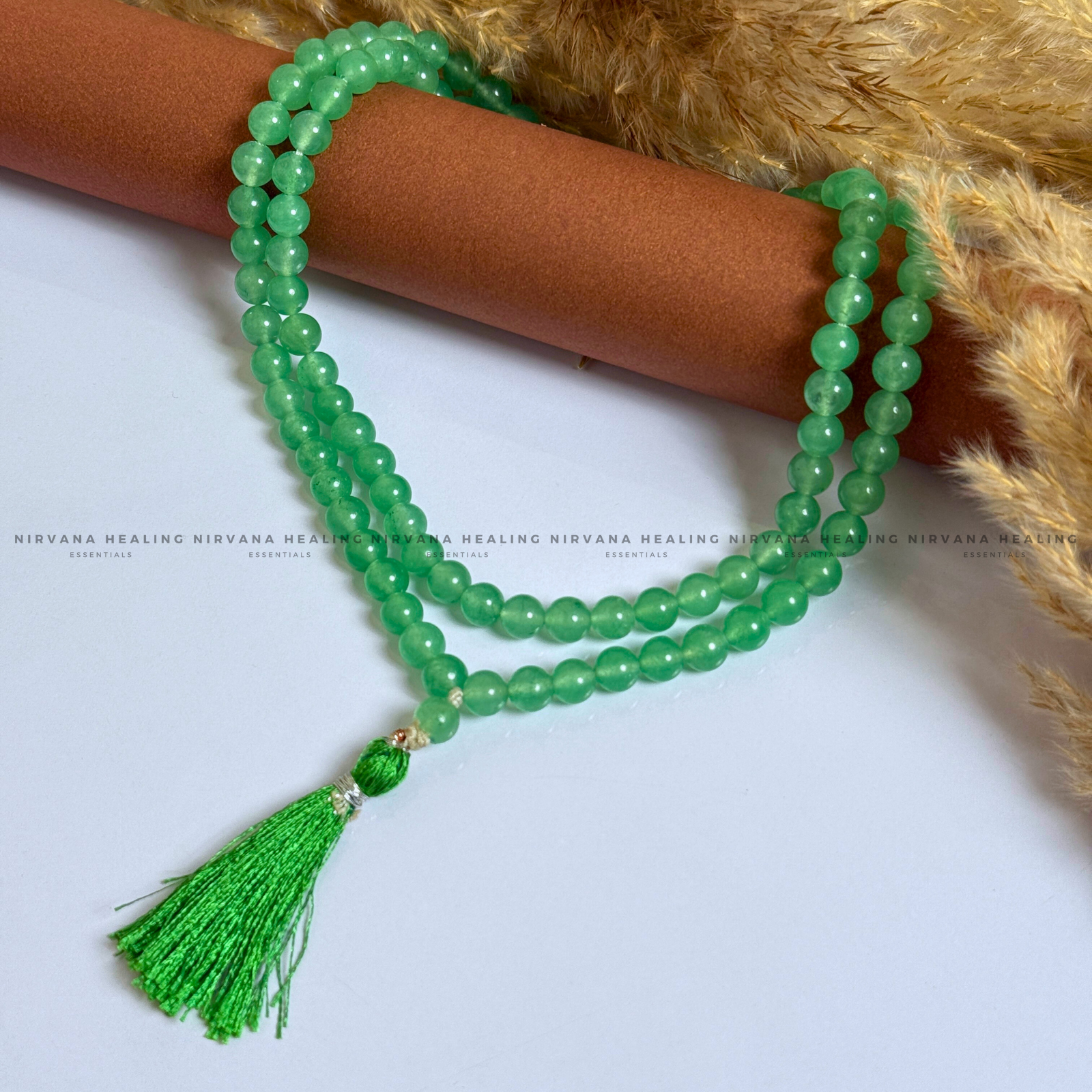 GREEN JADE MALA (Luck, Harmony, Peace And Abundance)