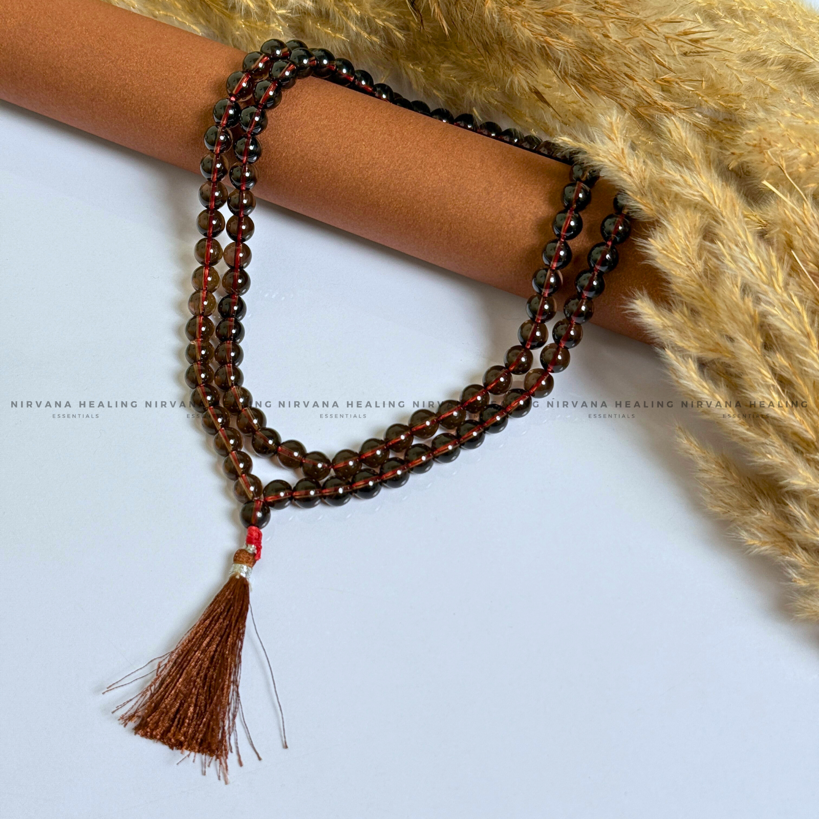 SMOKY QUARTZ MALA (Grounding, Detox, Protection And Removes Anxiety)