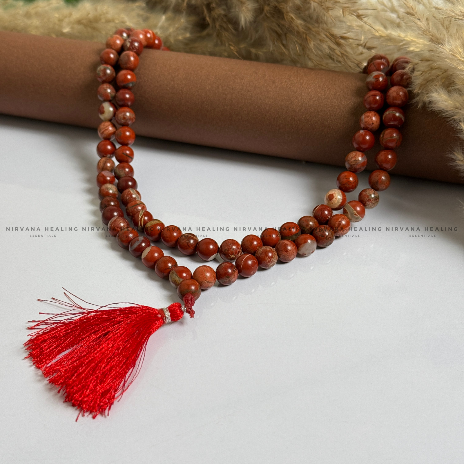 RED JASPER MALA (Endurance, Stability, Vitality, Stamina, Courage) - Image 2