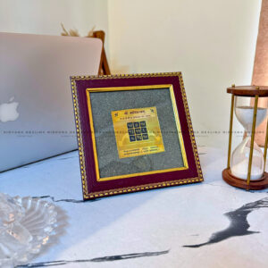 SHANI YANTRA ON RAW PYRITE FRAME (Protection, Stability & Karmic Balance)