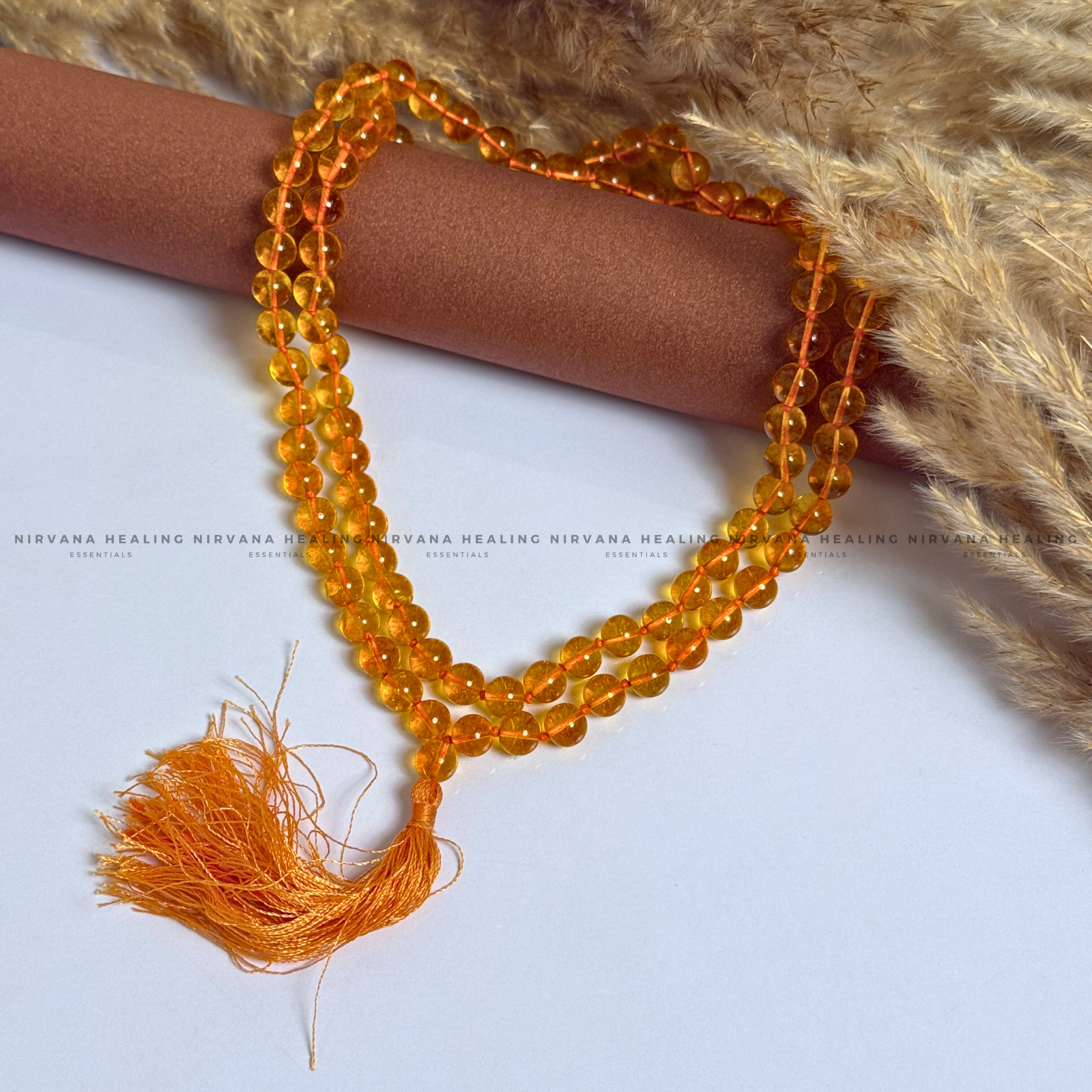 YELLOW CITRINE NATURAL MALA (Abundance, Creativity, Success And Confidence)